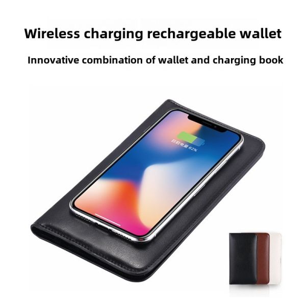 Charging Wallet Portable Power Bank 5W Output Customizable Logo Mobile Business Gift Card Bag Wireless Charger Compact