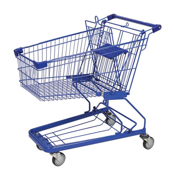 60L 450MM Grocery Shopping Trolley Cart With Wheels Metal Q235