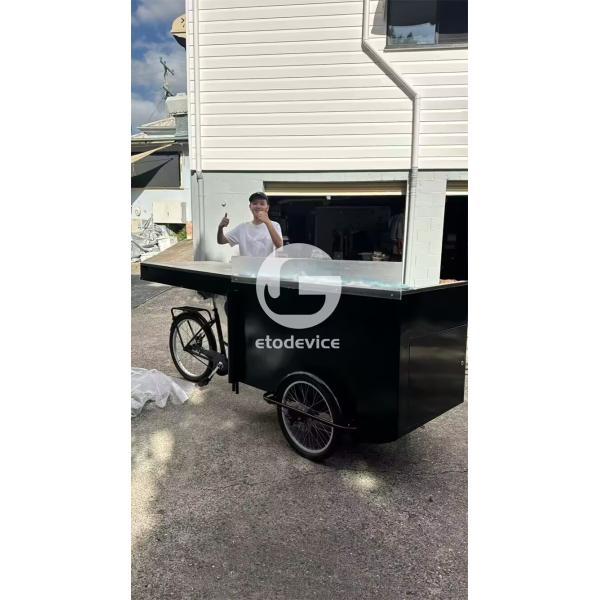 Mobile Electric Bicycle for Fast Food Portable Coffee Bike Flower Snack Selling Cart