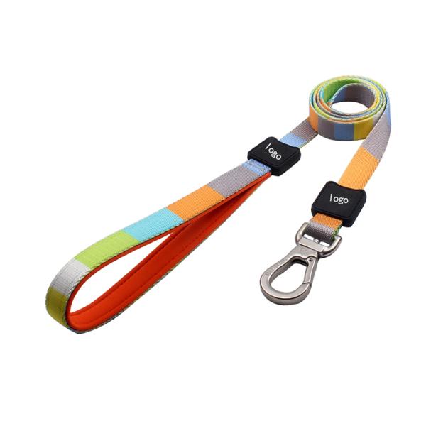OEM Sublimation Dog Leash 150cm Length With Neoprene Padded Handle