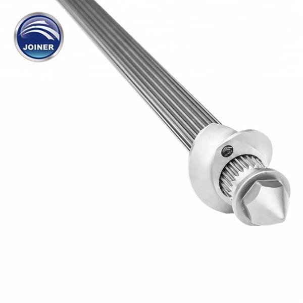 Twin Screw Shaft Plastic Extruder Screw Design Extruder Screw Parts DH2F Material