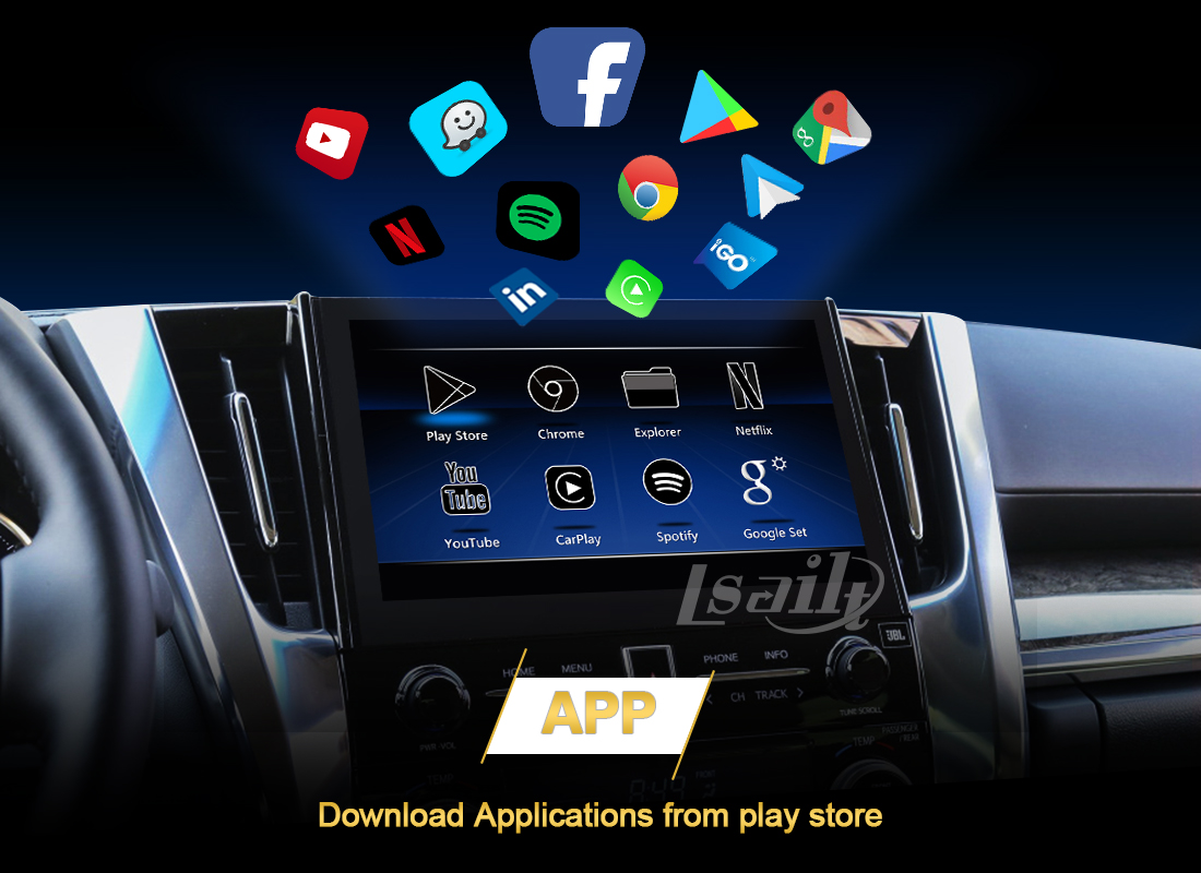 4+64GB CarPlay/интерфейс андроида включили HEMA, NetFlix Spotify для Alphard Toyota Camry