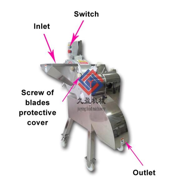 Cortadora del mango del acero inoxidable, máquina de corte en cuadritos de la mandioca de la cebolla