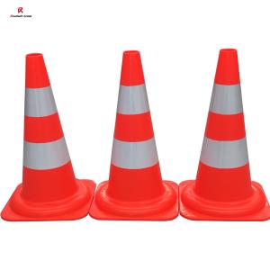 Cono de seguridad con cinta reflectante 70cm 28 pulgadas Cone de advertencia naranja