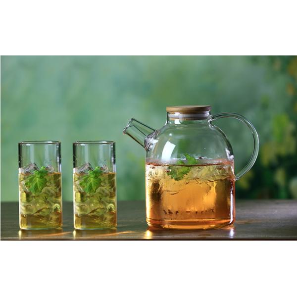 3 - 4 Person Modern Glass Teapot , Wedding / Holidays Pyrex Glass Kettle