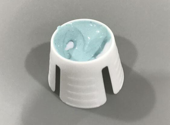 Plastic Disposable Prophy Angle With Brush Snap On Soft Buckle Ribbed Cup Head Green