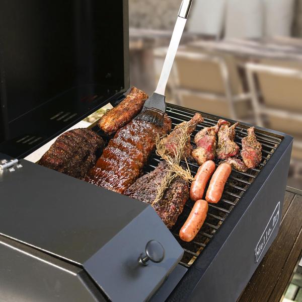 Versatile LED Control Outdoor Barbecue BBQ Electric Wood Pellet Grill Smoker 59*44*34.5