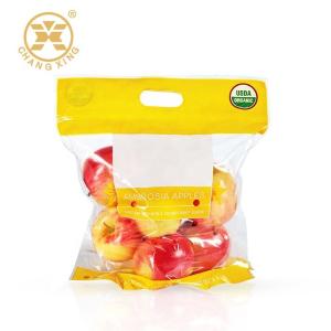 Sacs stratifiés en plastique d'espace libre de fruit de LDPE pour le support imprimé fait sur commande d'emballage alimentaire vers le haut des sacs de poche