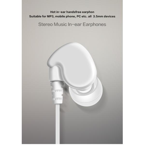 Light 8 Pin Wired In Ear Earphones Stereo Round Cable For IPhone