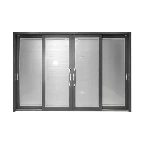Portas deslizantes personalizadas do multi painel moderno, portas de alumínio do quadro do vidro da têmpera
