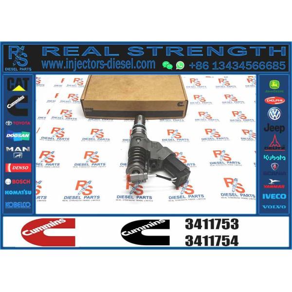 Inyector nuevo original de riel común OE 3411753, conjunto para excavadora, coche de combustible dual, repuesto y reparación compatible con 3095043