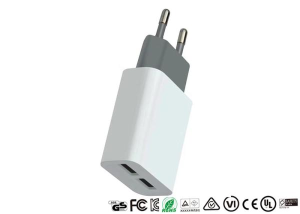 OEM Smartphone 2 Ports USB Charger 2.1A Portable Travel Wall Adapter For Mobile Phone