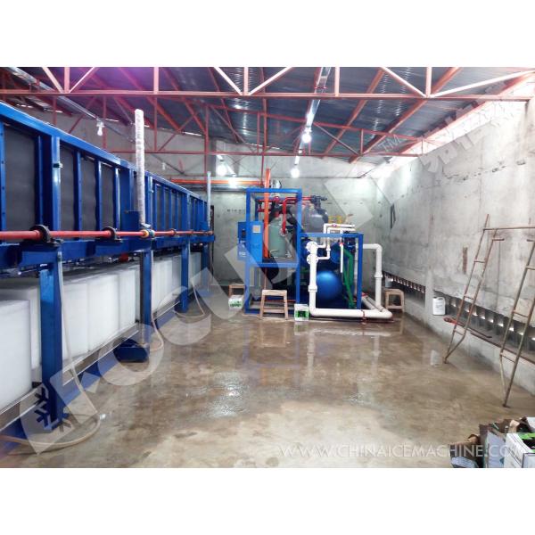 Máquina de hielo en bloque de gran capacidad de 20 toneladas por día con compresor Bitzer