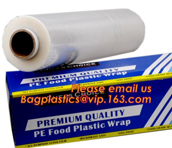 Plastic PVC Stretch Cling Film for Food Wrap, Good price pvc heat resistant static cling film for food wrap, bagease pac