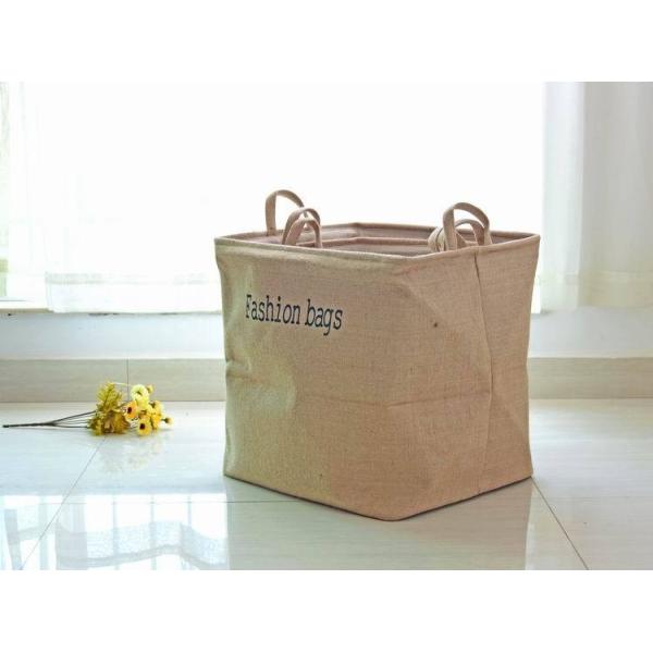 Cestas de lavanderia sujas dobráveis impermeáveis da juta de pano da cesta de lavanderia da forma