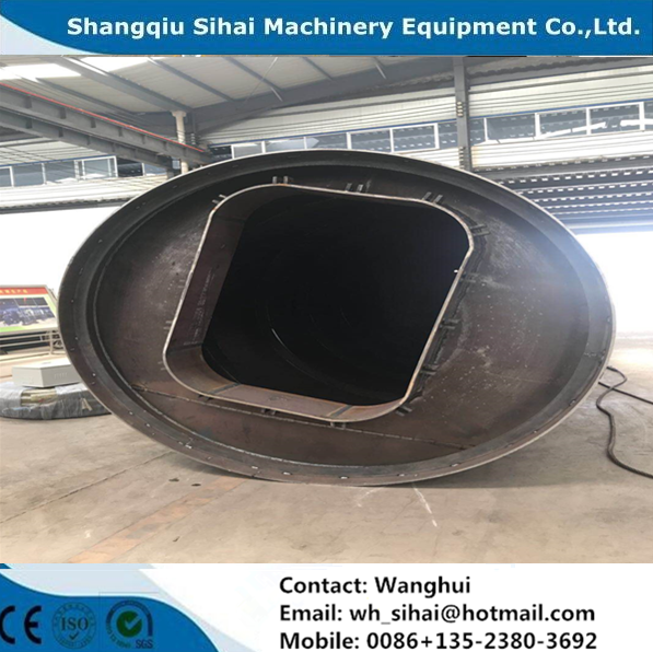 Capacidad de procesamiento diaria de 8-10 toneladas Máquina de pirólisis de caucho para reciclar residuos de neumáticos