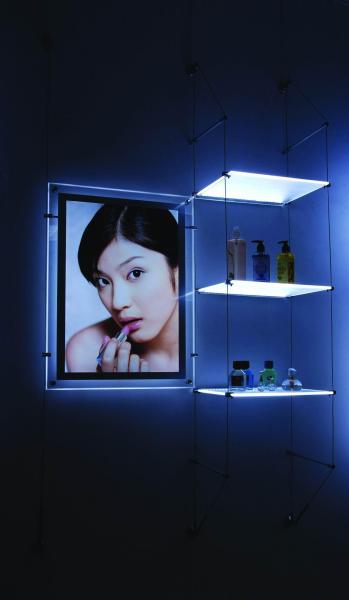 500*700mm super slim crystal led light box advertising hanging colorful
