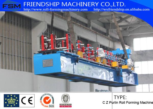 1.5-2.5mm Thickness And Durable C Z Purlin Roll Forming Machines With 18 Forming Stations