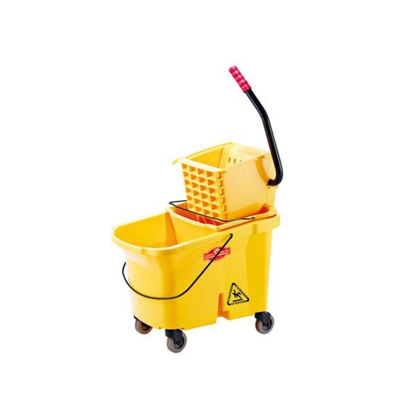 Многофункциональное желтое пластиковое оборудование чистки гостиницы с ведром Моп/выжималкой прессы
