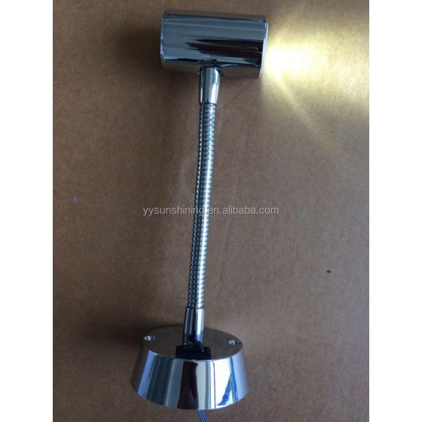12v 3w 3-button Switch Led Reading Light for Europe Style RV Caravan Wall Lamps Decorative