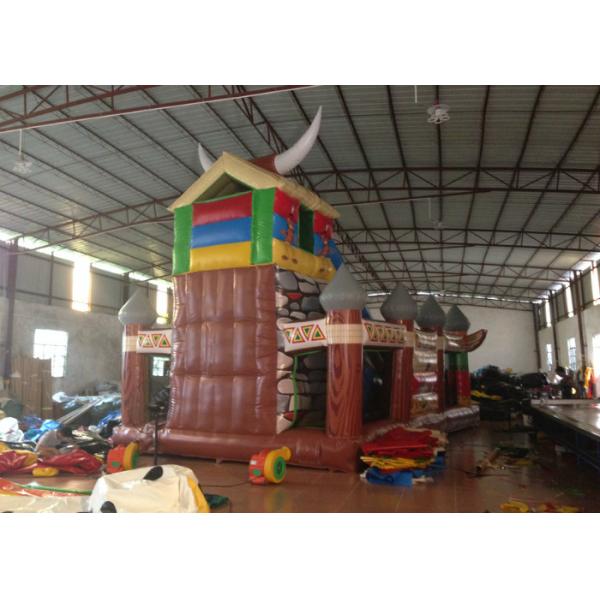Двойной шить раздувной индийский большой дом прыжка, город Inflatables 8 x 5 x 6m потехи