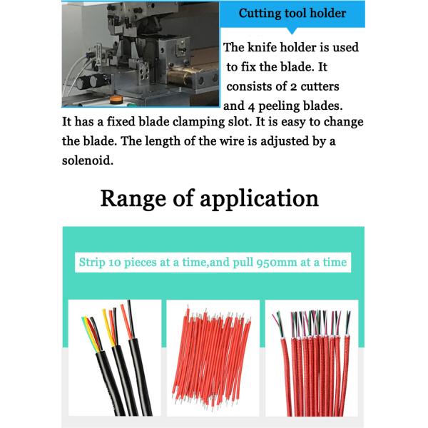 Parallel Wire Material 950L Automatic High Speed Wire Cutting Machine Peeling Machine