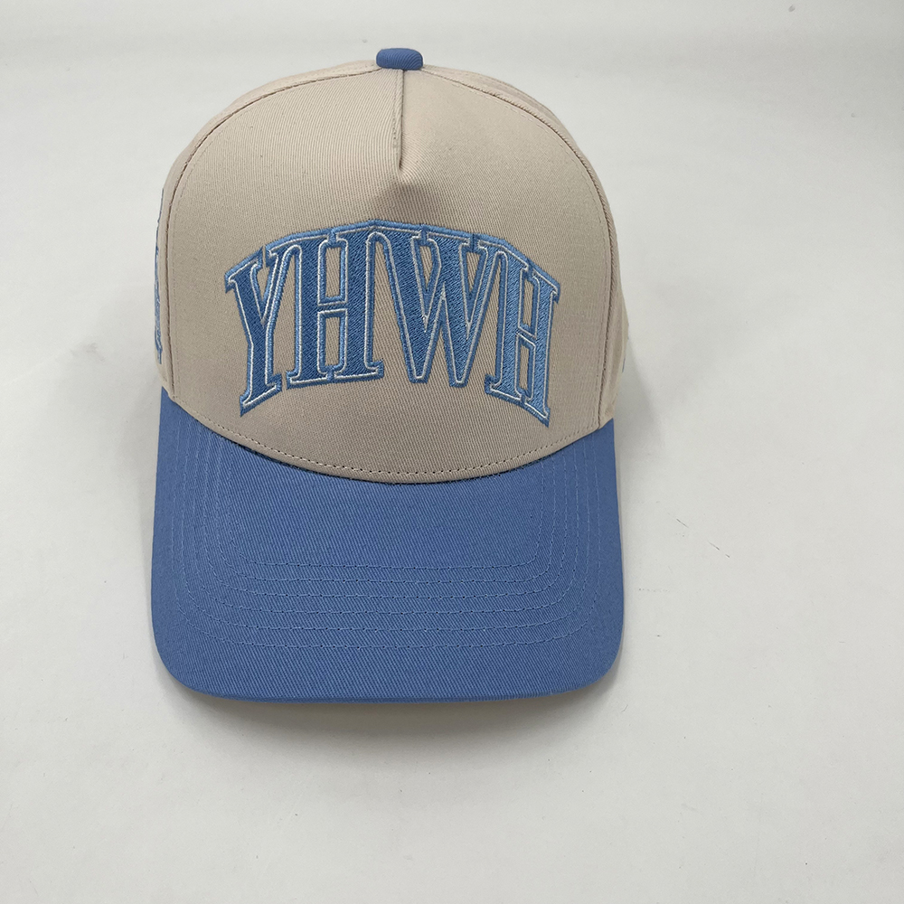 Custom 5 Panel Caps Curved Brim Structured Baseball Cap Custom Embroidery
