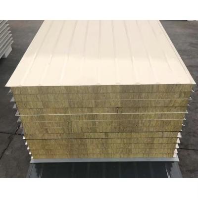 Prefab Steel Building Rock Wool Insulation Board with Fireproof Metal Sandwich Panel