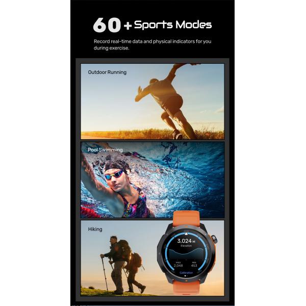 MG03 GPS Smart Watch with AMOLED Display and Bluetooth Calling for Men