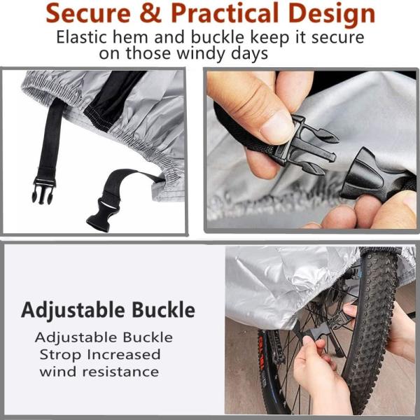 Bike Covers, Outdoor Waterproof Bicycle Covers With Lock Hole For Mountain Road Electric Bikes