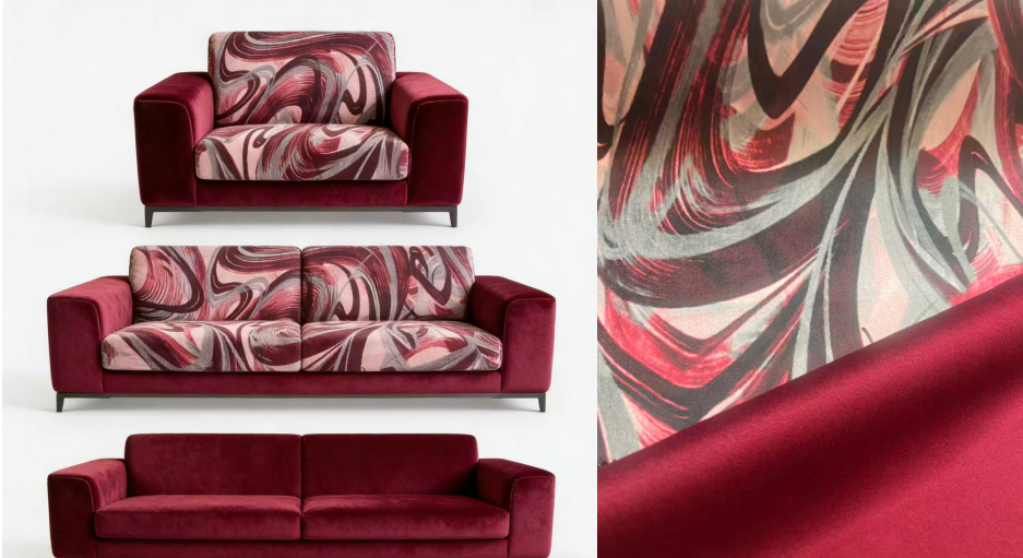 250GSM  abstract digital printing fabric for sofa