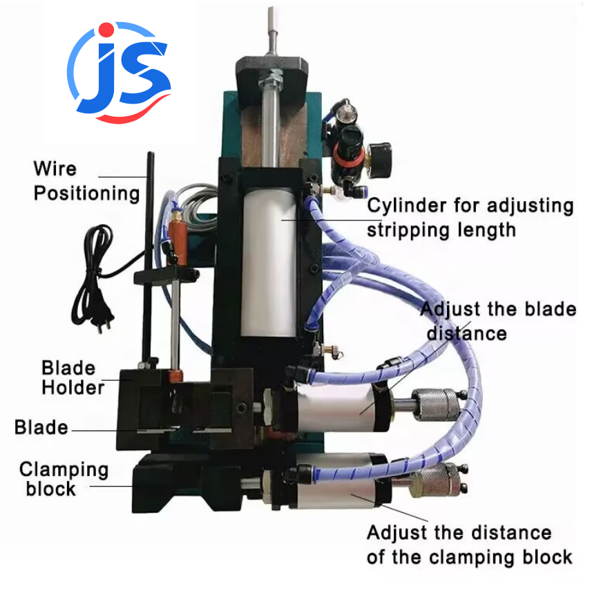 Energy Efficient Pneumatic Wire Stripping Tool No Noise Cut And Strip Machines Foot Operated