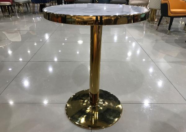 75cm Marble Iron Coffee Table