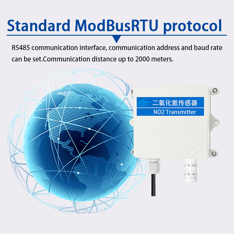 Professional Environmental Sensor RS485 Nitrogen Dioxide Gas Detection Sensor 0.1ppm NO2 Transmitter