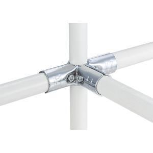 Conector de tubería de metal cromado HJ-3 para el sistema modular de almacén de tuberías magras OD 28mm