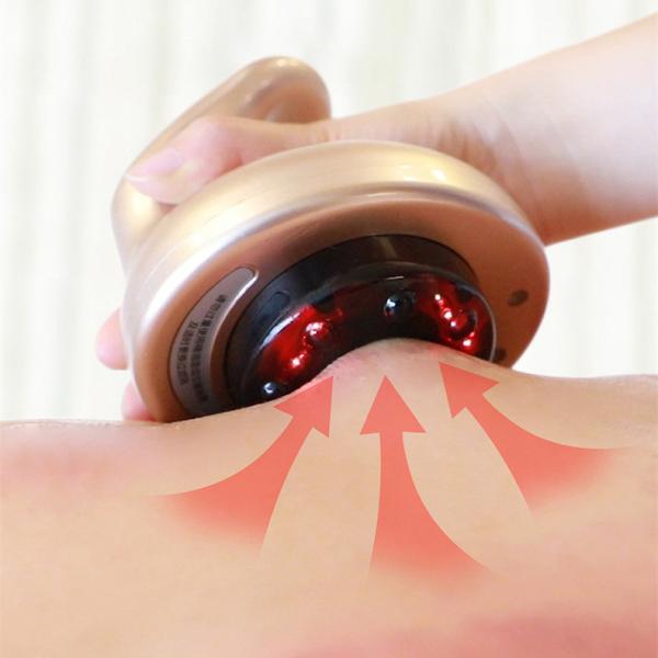 Massageur à vide corporel portable avec thérapie thermique à lumière rouge