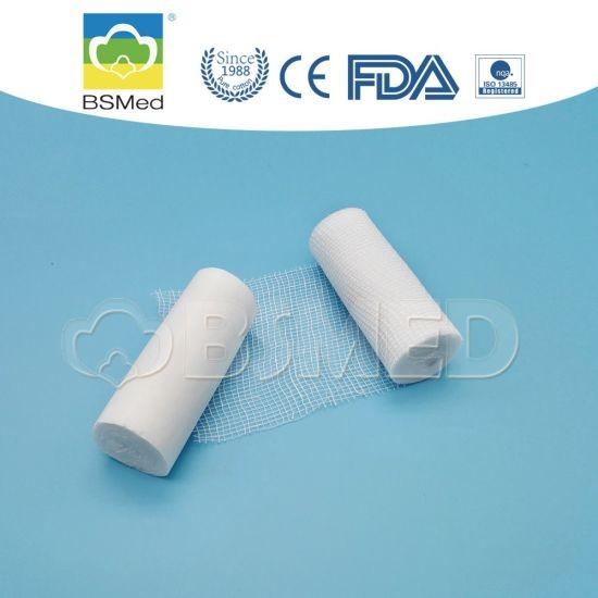 Absorvência alta médica de Gauze Rolls Lightweight Soft Touch do algodão branco da cor