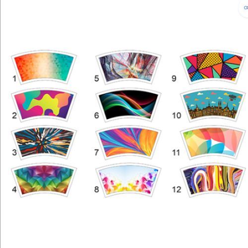 FSC Custom Size Wholesales Disposable PLA Coated Paper Cup Fan for Making Paper Cup