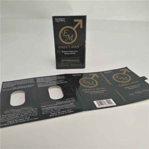 Da bolha sexual do comprimido do rinoceronte 10K cartão de papel 3D CMRK Lenticular Pantone