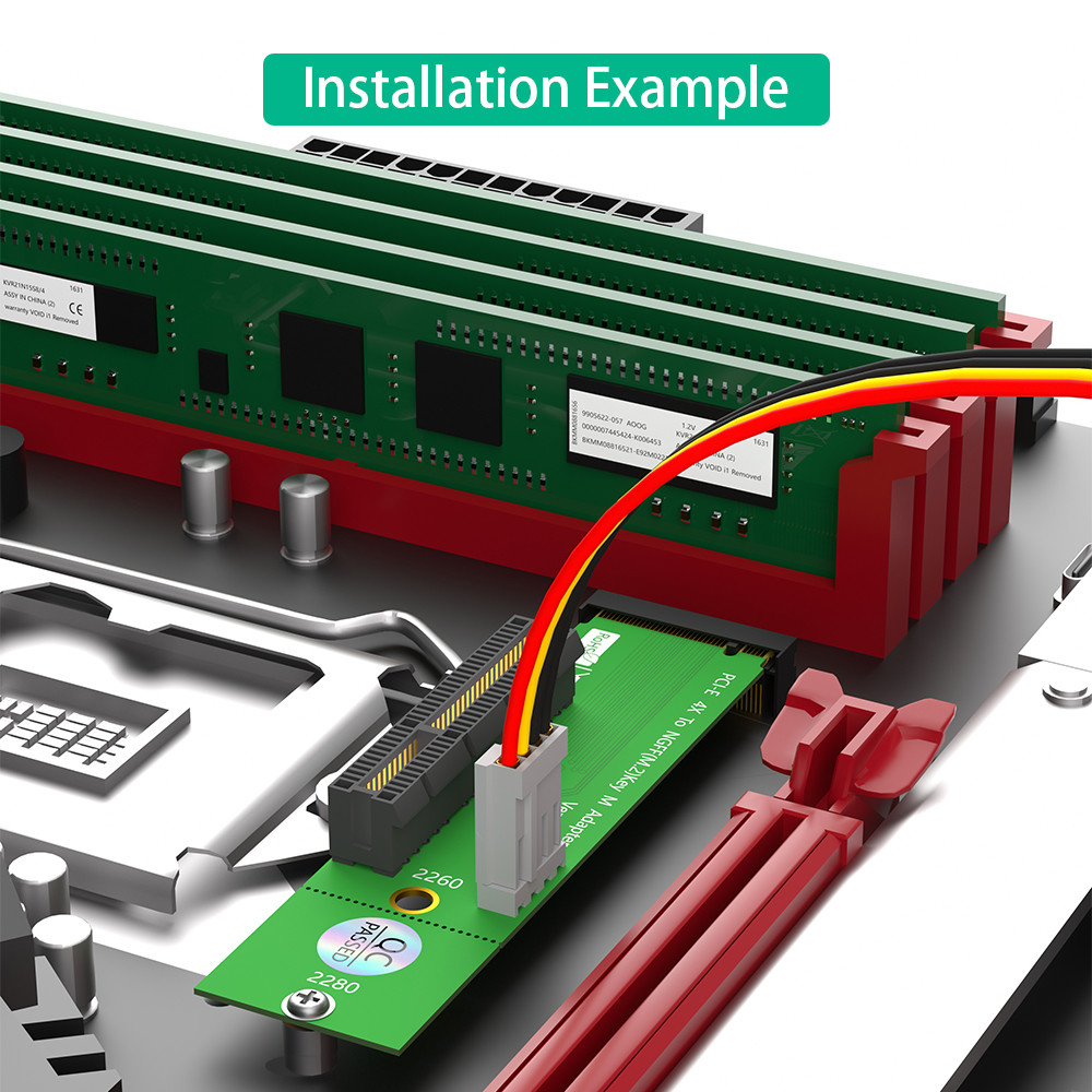 PCI Express PCI-E 4X к NGFF M.2 PCIe Riser Card X4 к M2 Ключевой индикатор адаптера M для криптографии