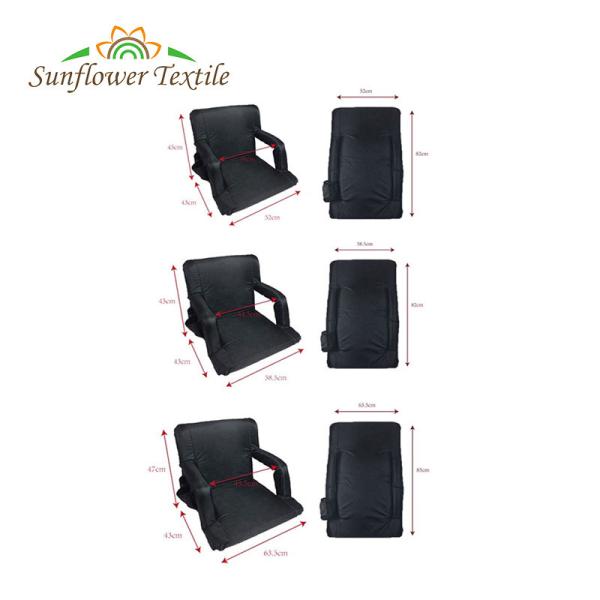 Black 20 Wide Folding Stadium Chair Heated Stadium Chairs Bleacher Chair