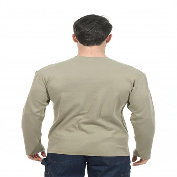 UL рубашек NFPA2112 FR Henley 100% хлопок хаки аттестовал пользу людей