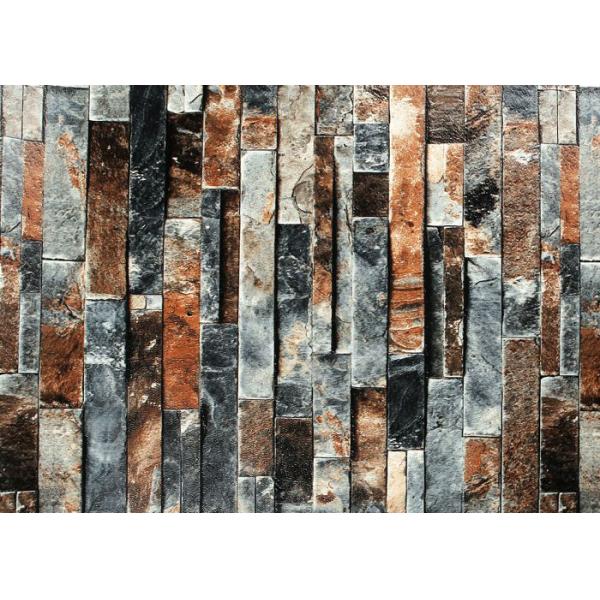 Eco Friendly 3D Brick Effect Wallpaper , Waterproof Vinyl Wall Covering Light Weight