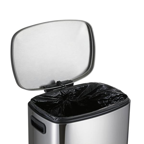 5.3 Gallon Kitchen Stainless Steel Trash Can for Bathroom, Kitchen, Process Room, Office, Garage Detachable Lined Bin