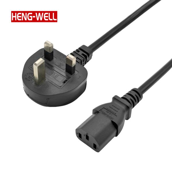 BSI ASTA IEC C13コネクタ イギリスプラグケーブル 25m パソコン電源ケーブル 3ピン電源コード ゴム男性端 250V 10A 13Aプラグケーブル