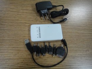 Emergency Dual 3200mAh Mobile Phone Charger Station With USB Output And LED Light