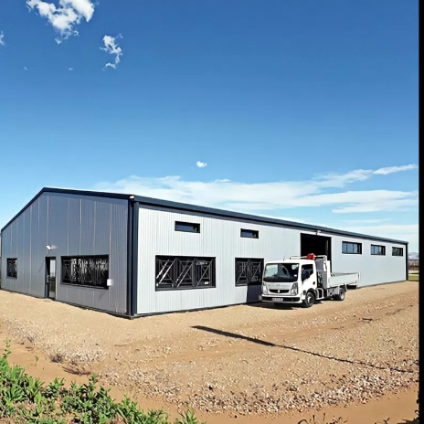 High Anti-rust Bolt Connection Prefab Steel Workshop Wind Snow Resistant Industrial Building Single Sheet Sandwich Panel Enclosure System