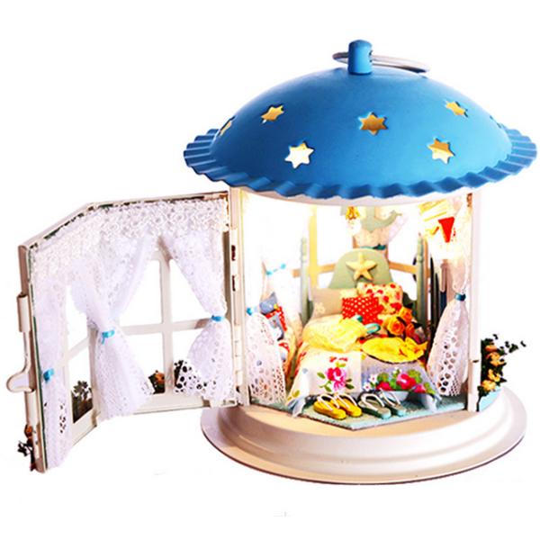 Dollhouse, DIY Lights House, iron art, building model