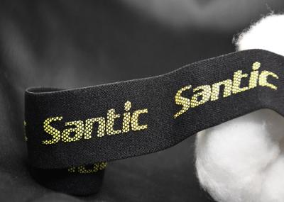 O deslizamento 3D de Logo Elastic Webbing Band Non do silicone do GV da roupa aumentou