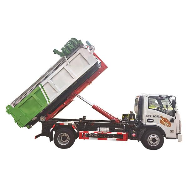 Front / Rear Axle 3/7 18CBM Hydraulic Hook Lift Rear Loading Trash Bin Automatic Garbage Truck For Waste Collection Vehicle